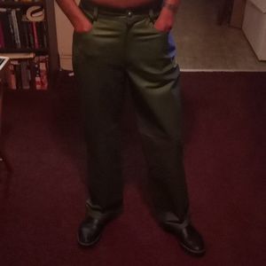 💯% pure leather pants